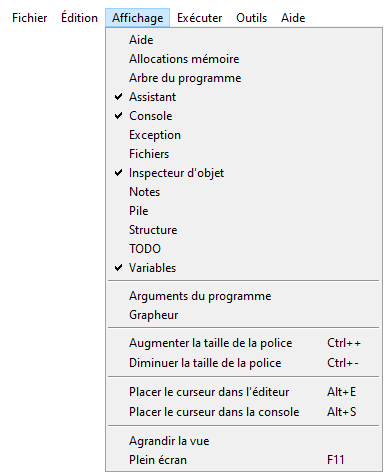 Interface du logiciel Thonny