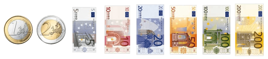 Pièces et billets du système monétaire européen